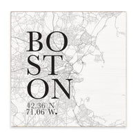 Boston City Grid Block Sign