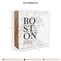 Boston City Grid Block Sign