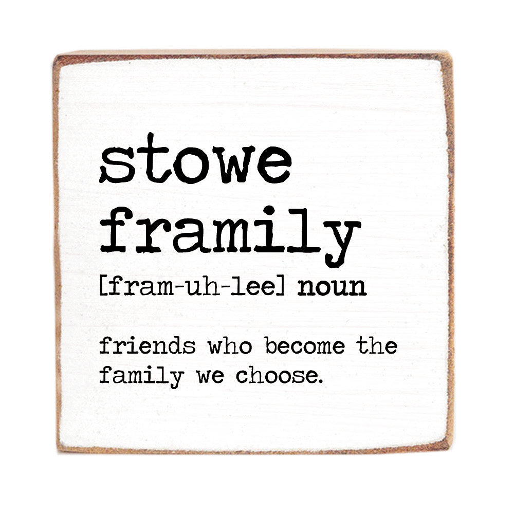 Framily Personalized Square Block Sign