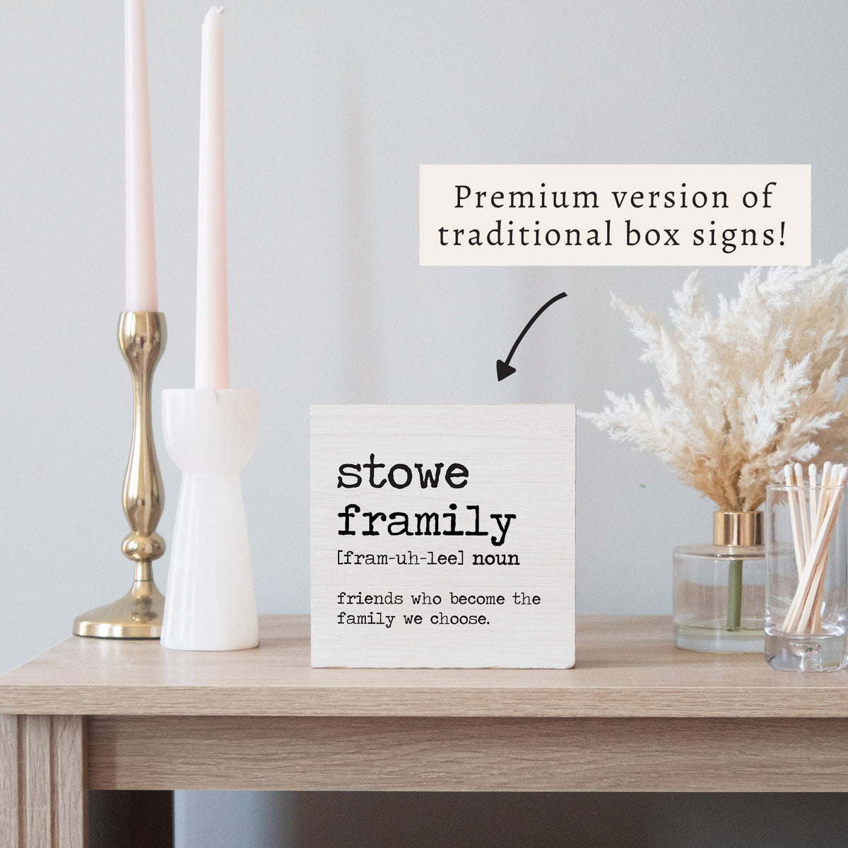 Framily Definition Personalized Block Sign