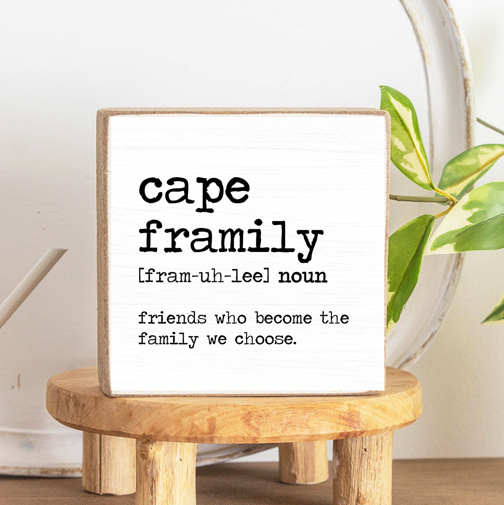 Personalized Framily Decorative Wooden Block