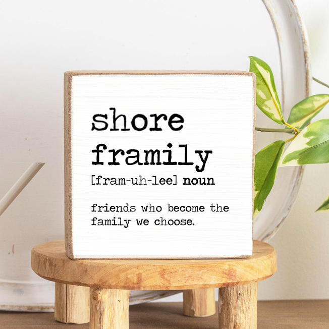 Framily Personalized Square Block Sign