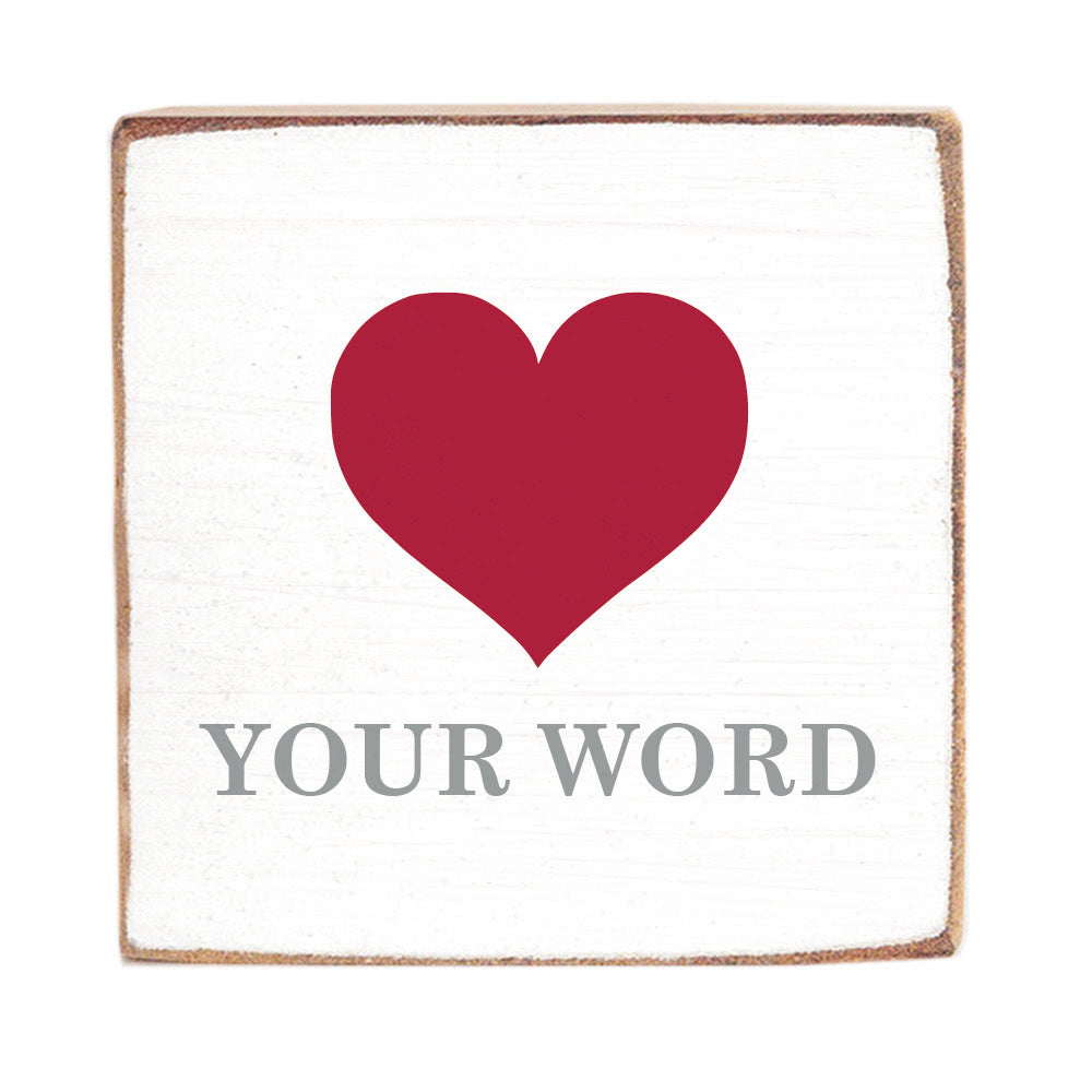 Heart Decorative Wooden Block
