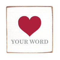 Heart Decorative Wooden Block