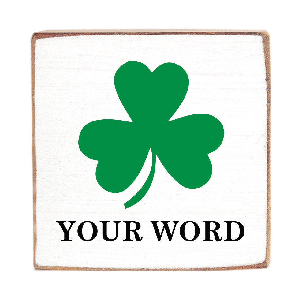 Shamrock Decorative Wooden Block