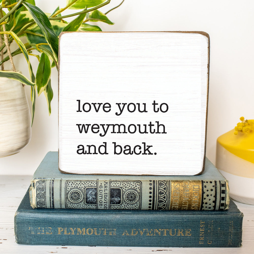 Personalized Love You To Decorative Wooden Block