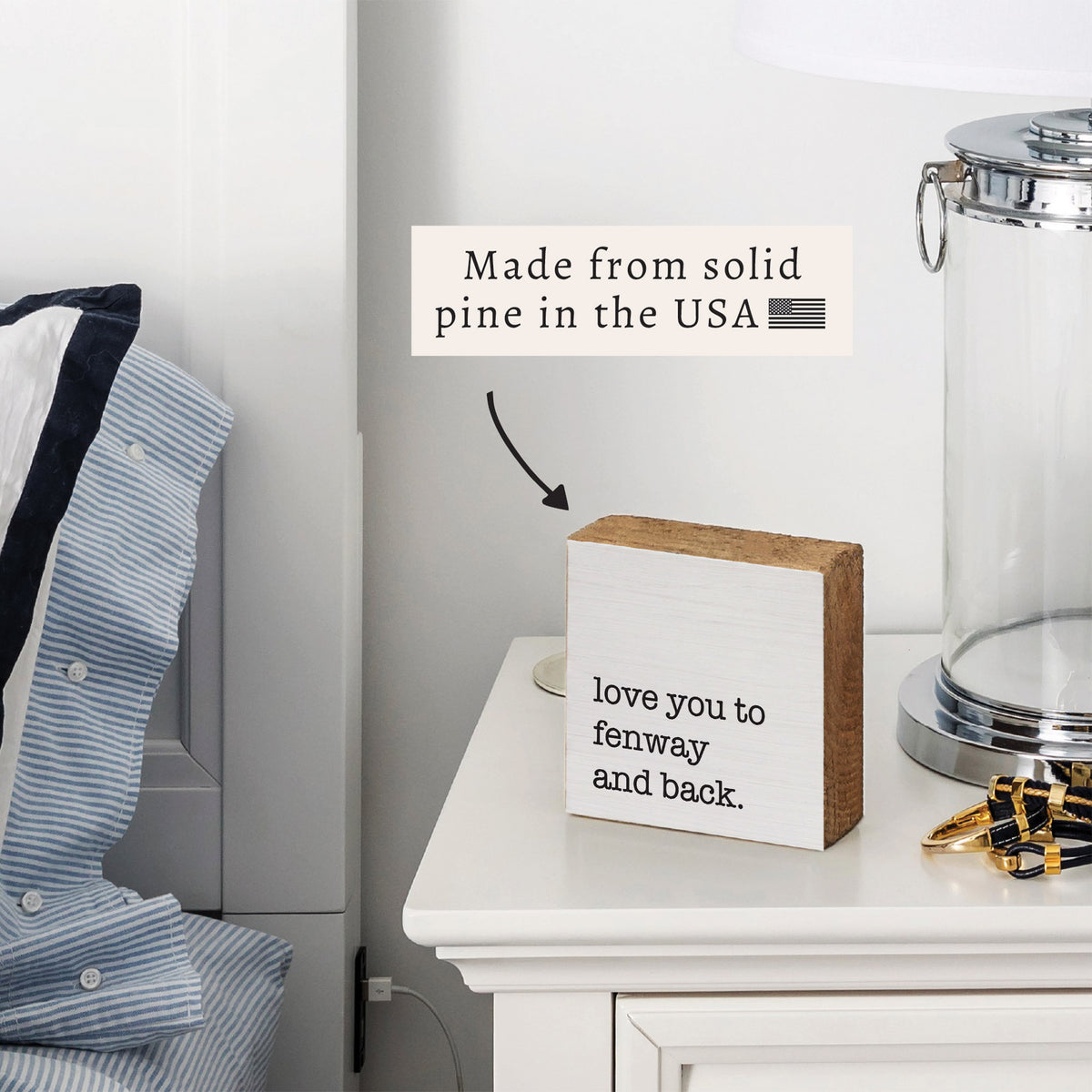 Love You To Personalized Block Sign
