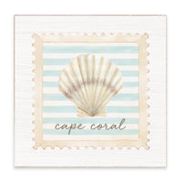 Shell Stamp Personalized Block Sign