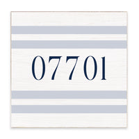 Blue Stripes Personalized Block Sign