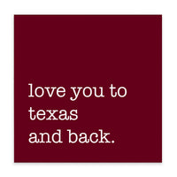 Love You To Personalized Block Sign