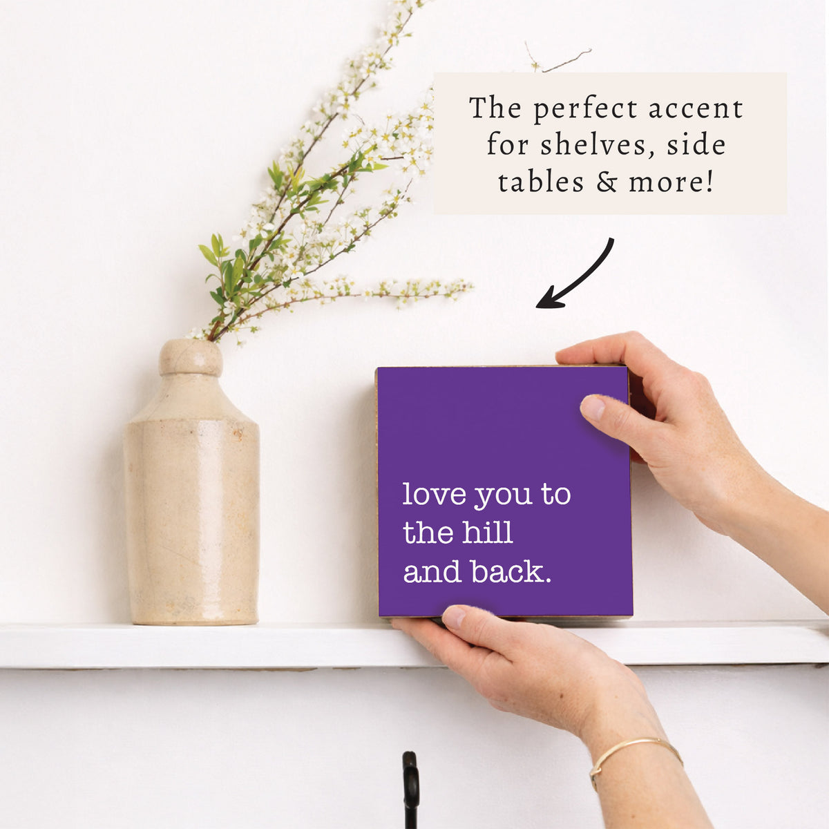 Love You To Personalized Block Sign
