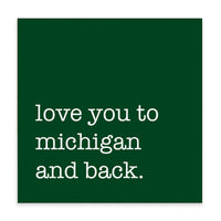 Love You To Personalized Block Sign