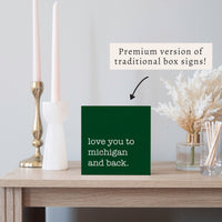 Love You To Personalized Block Sign