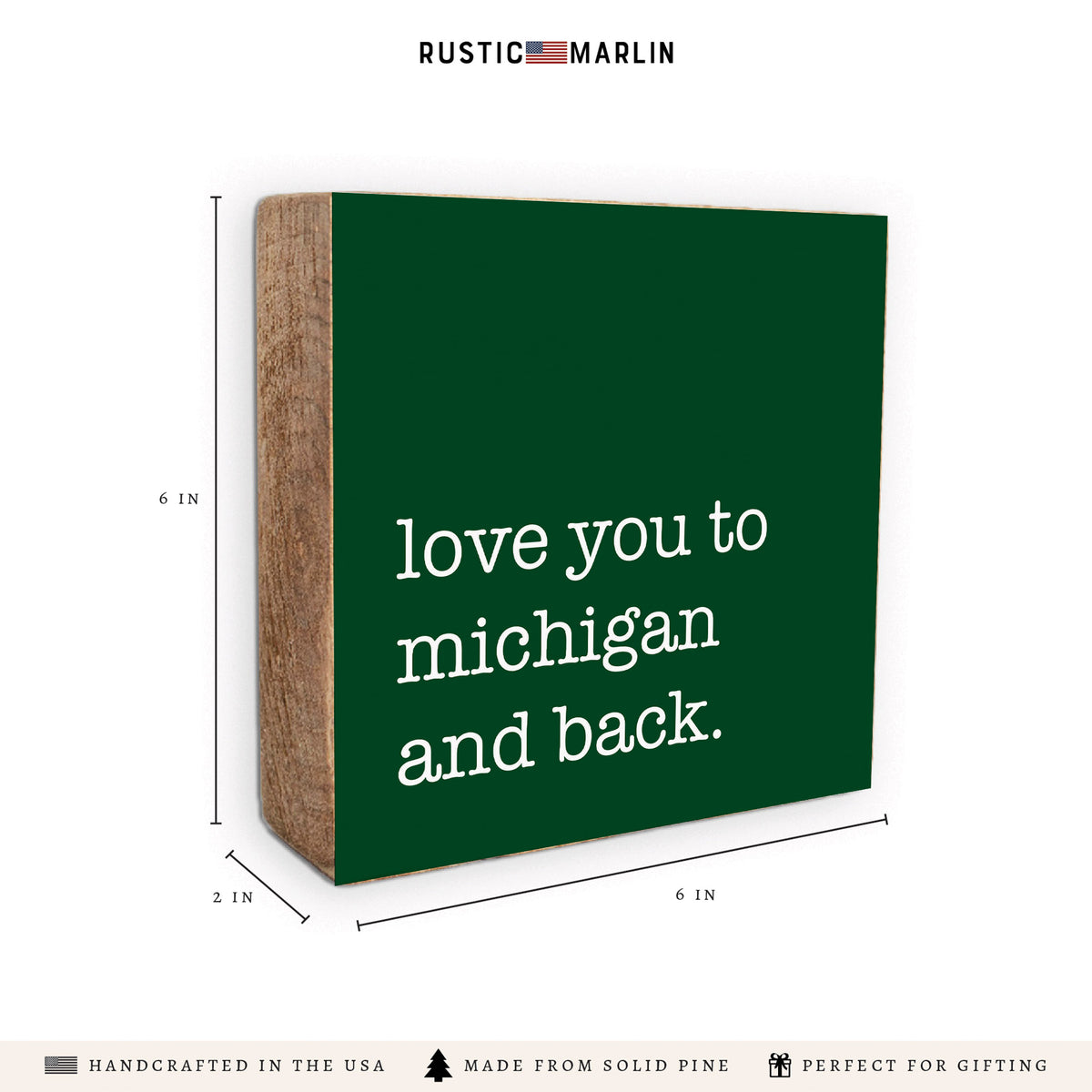 Love You To Personalized Block Sign