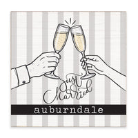 Cheers Just Married Personalized Block Sign