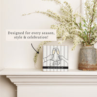Cheers Just Married Personalized Block Sign