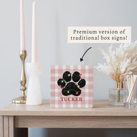 Paw Lights Personalized Block Sign