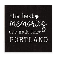 Best Memories Made Here Black Personalized Block Sign