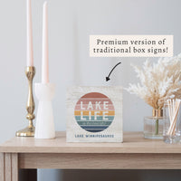 Lake Life Personalized Block Sign