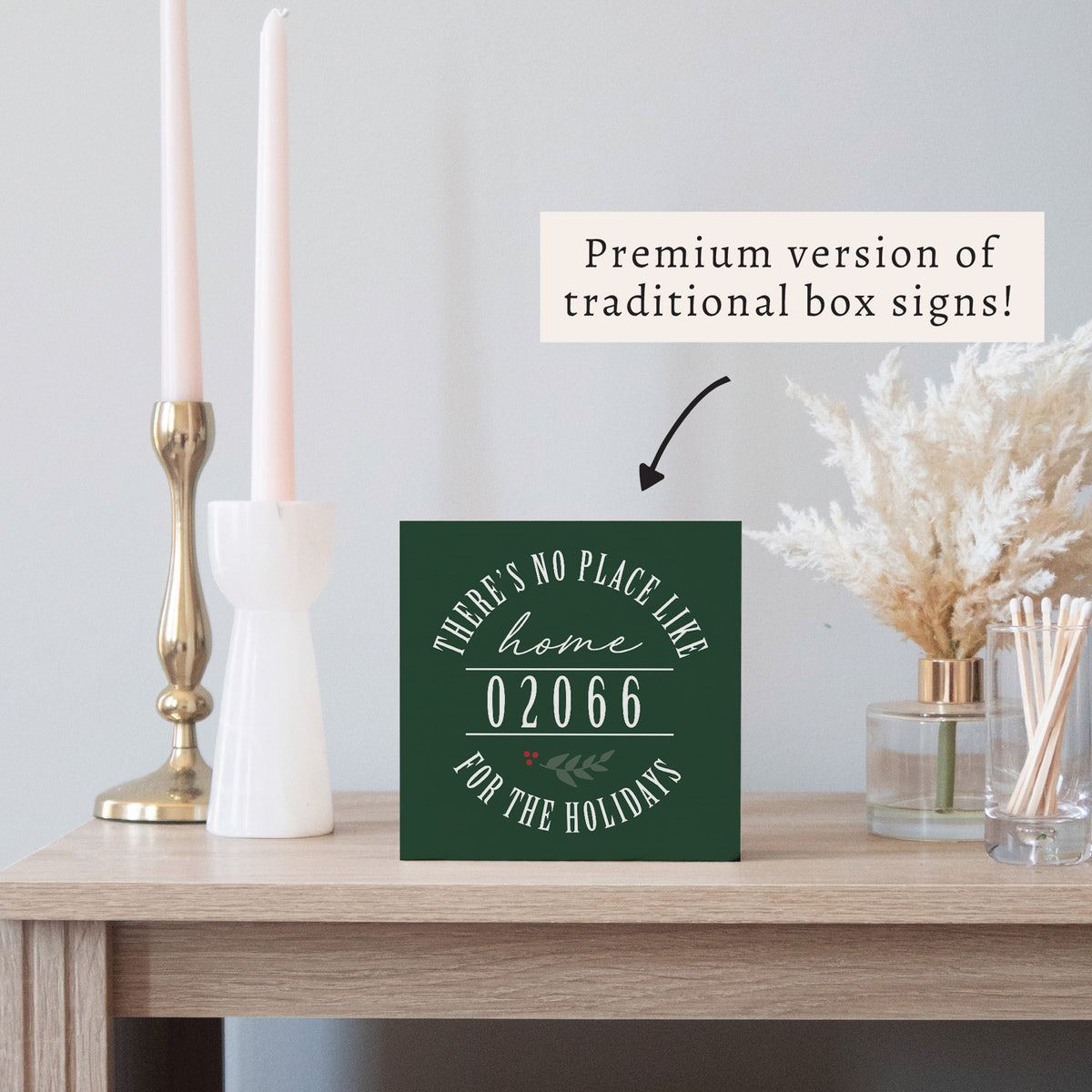 No Place Like Home Personalized Block Sign