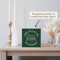 No Place Like Home Personalized Block Sign