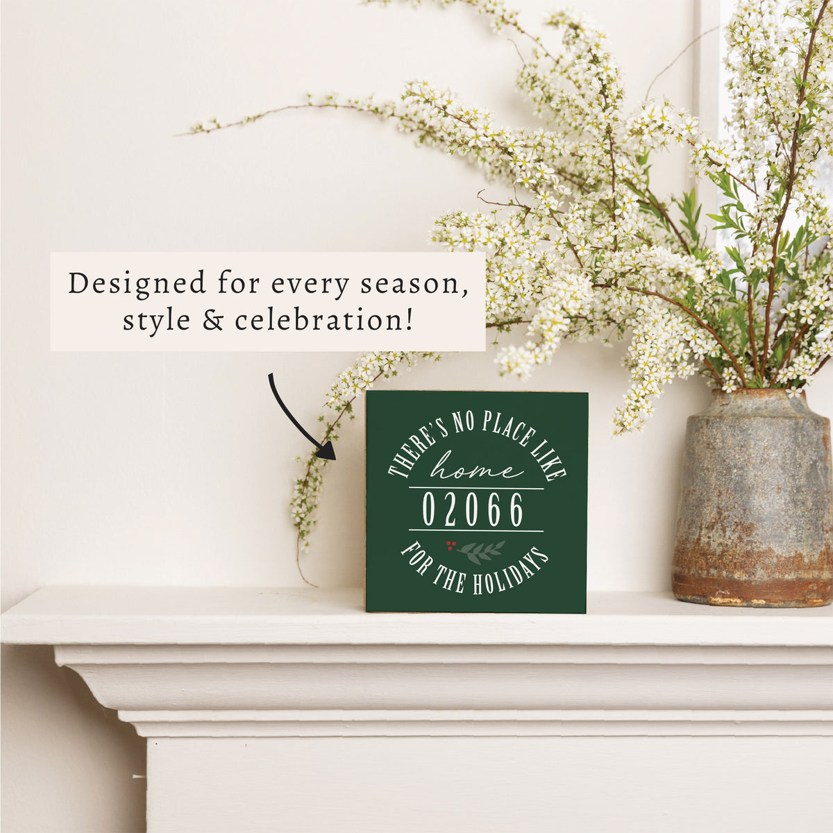 No Place Like Home Personalized Block Sign