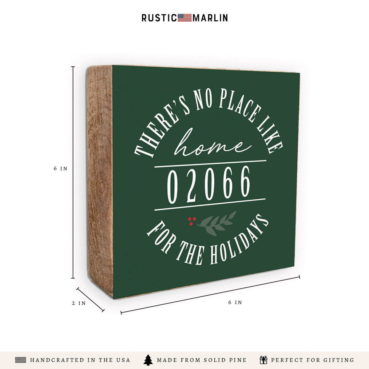 No Place Like Home Personalized Block Sign