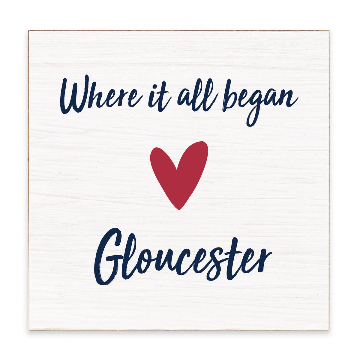 Where It All Began Heart Personalized Block Sign