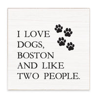 I Love Dogs Personalized Block Sign