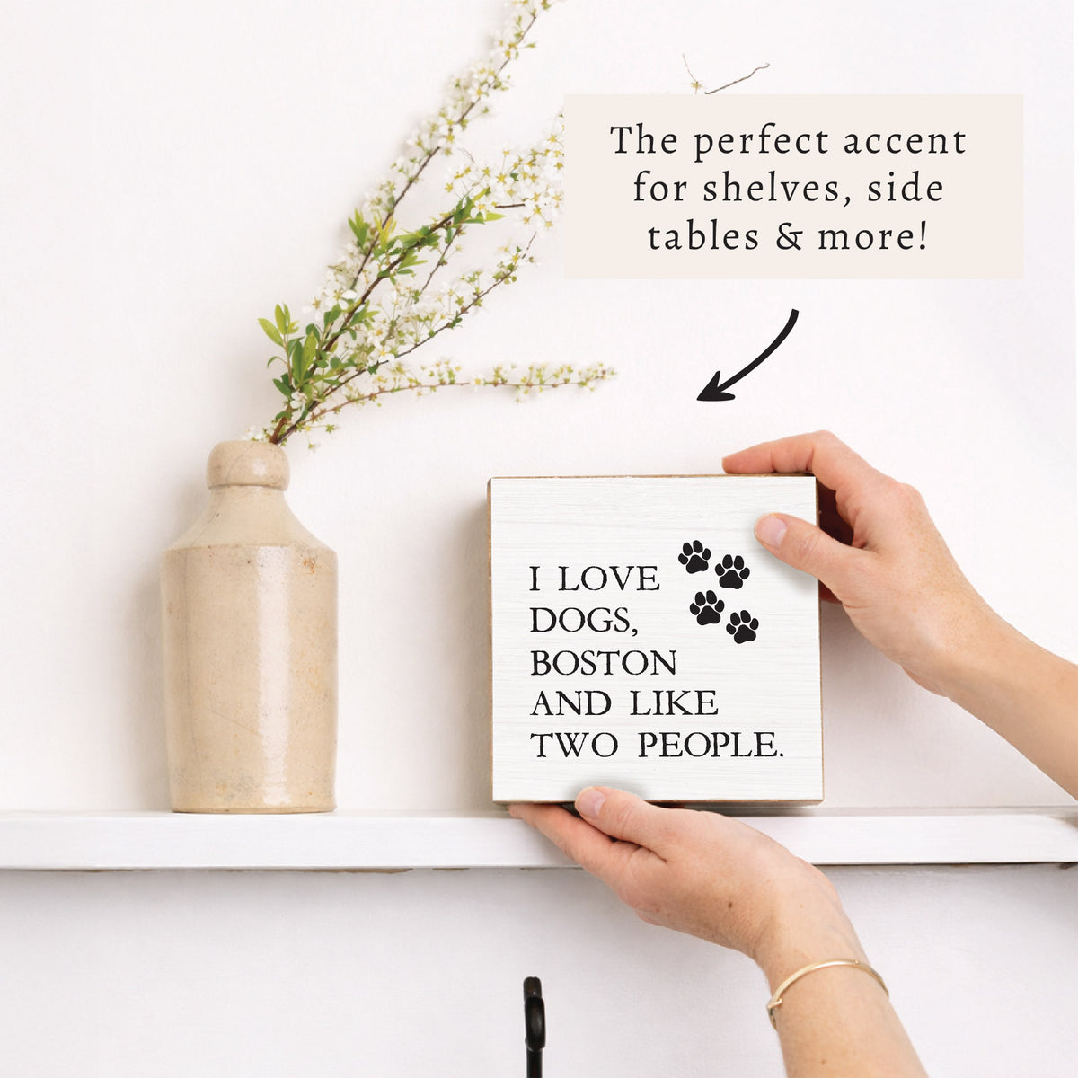 I Love Dogs Personalized Block Sign