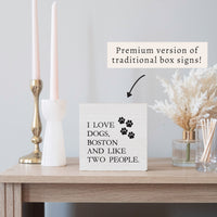 I Love Dogs Personalized Block Sign