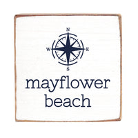 Compass Personalized Wood Block