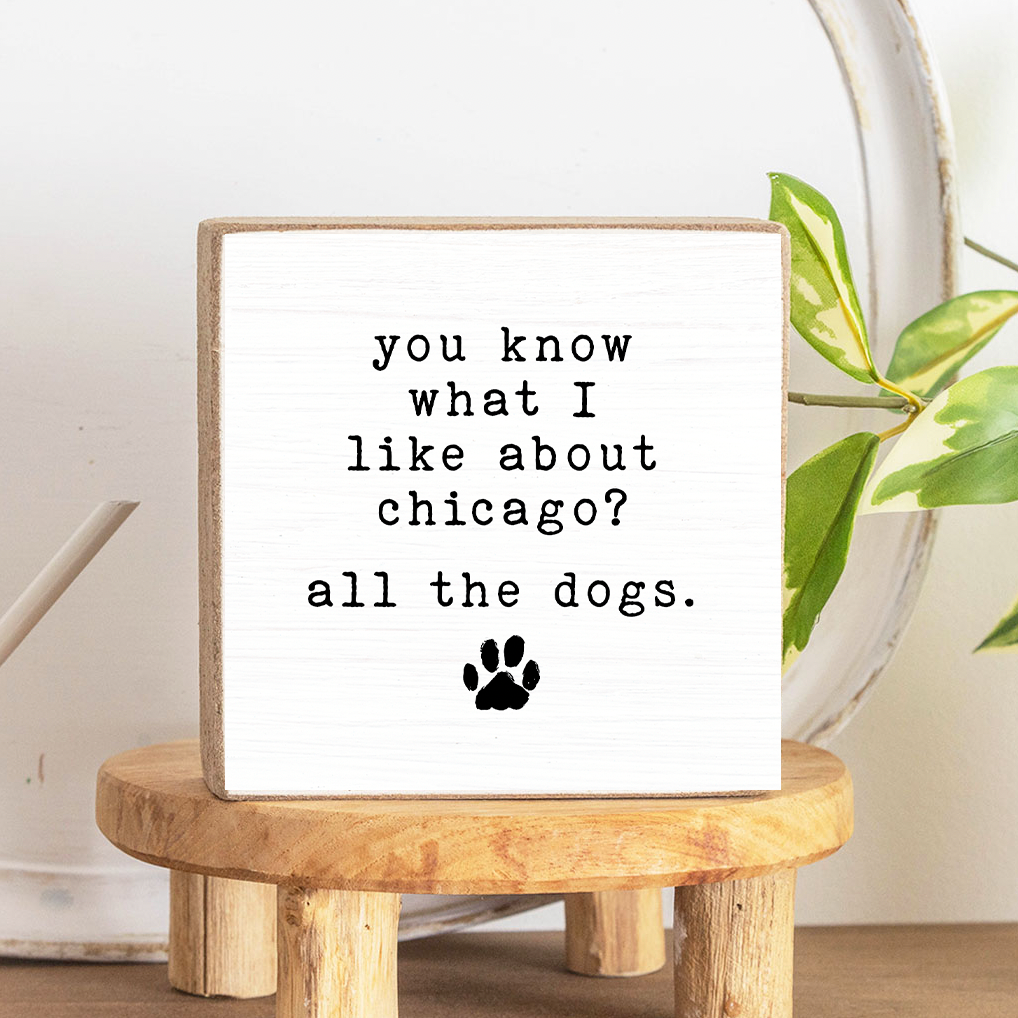 Personalized Dogs Decorative Wooden Block
