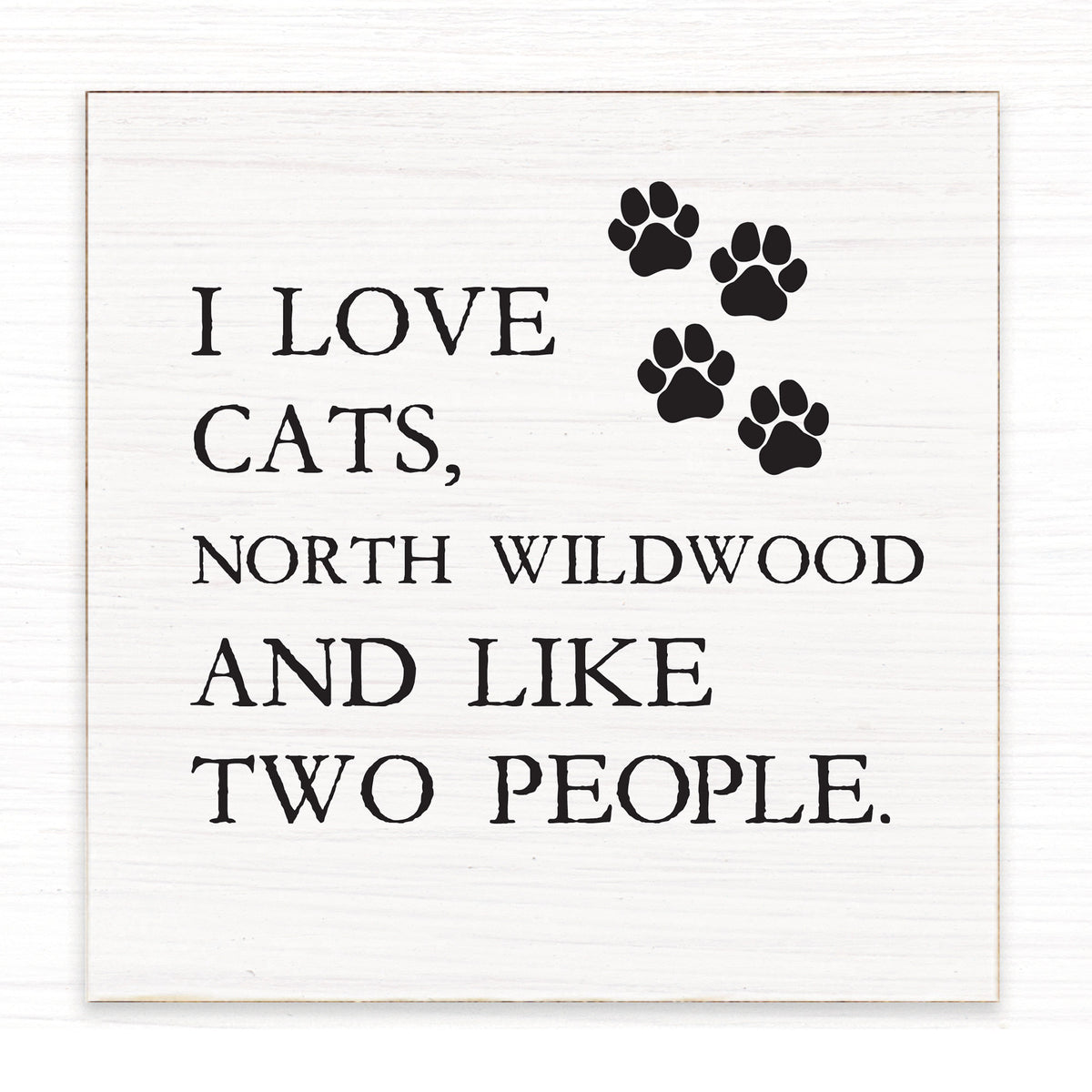 I Love Cats Personalized Block Sign