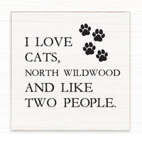I Love Cats Personalized Block Sign