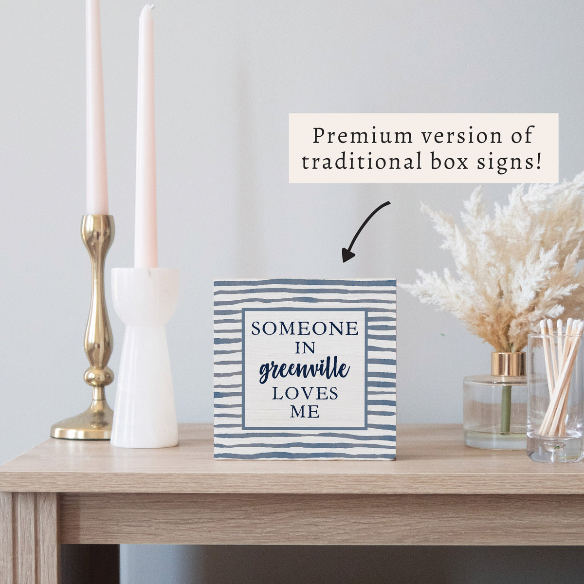 Someone Loves Me Personalized Block Sign