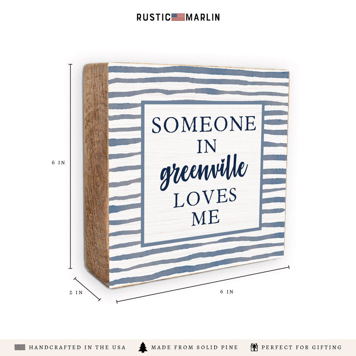 Someone Loves Me Personalized Block Sign