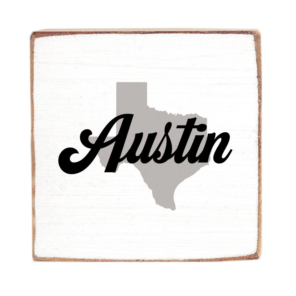 State Silo Personalized Square Block Sign