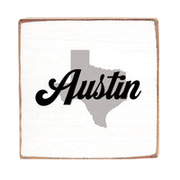 State Silo Personalized Square Block Sign