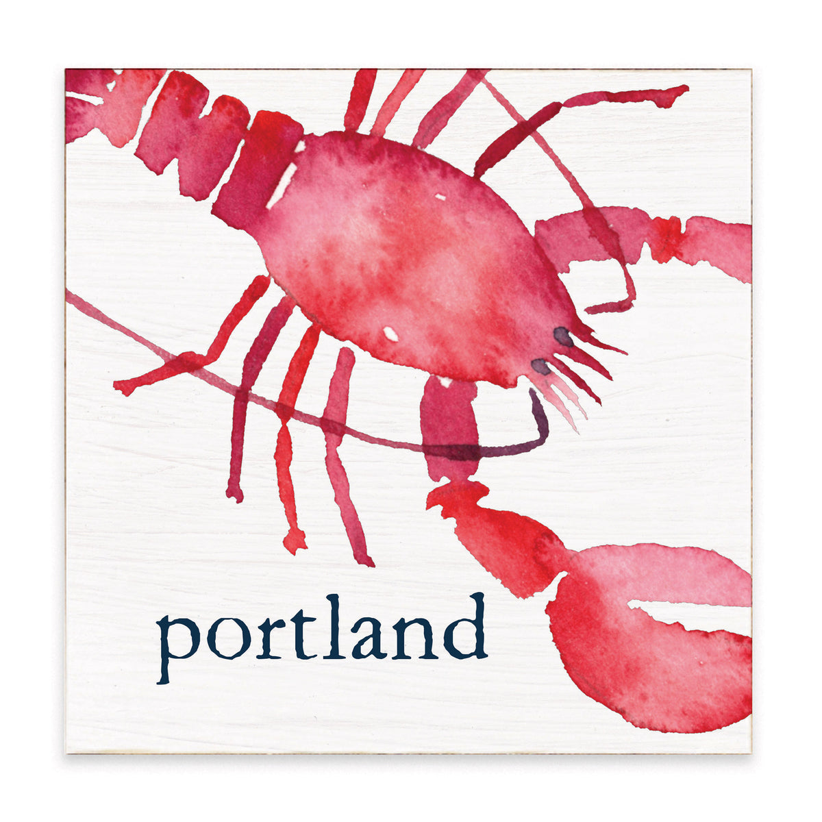 Watercolor Lobster Personalized Block Sign