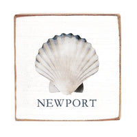 Watercolor Shell Personalized Block Sign