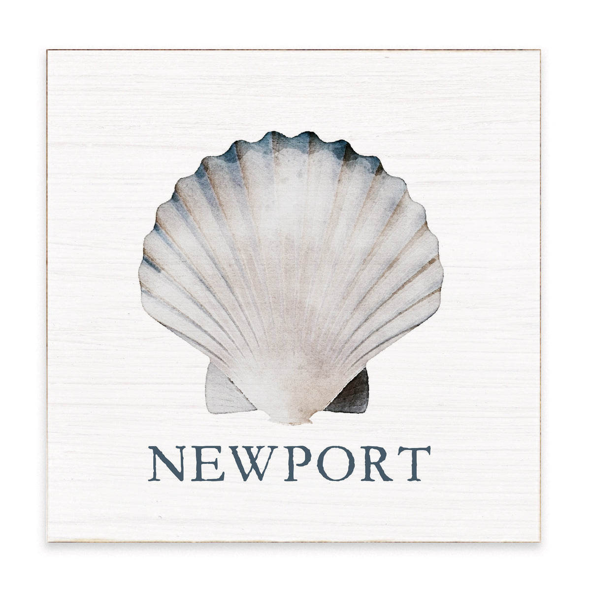 Watercolor Shell Personalized Block Sign