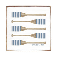 Striped Oars Personalized Block Sign