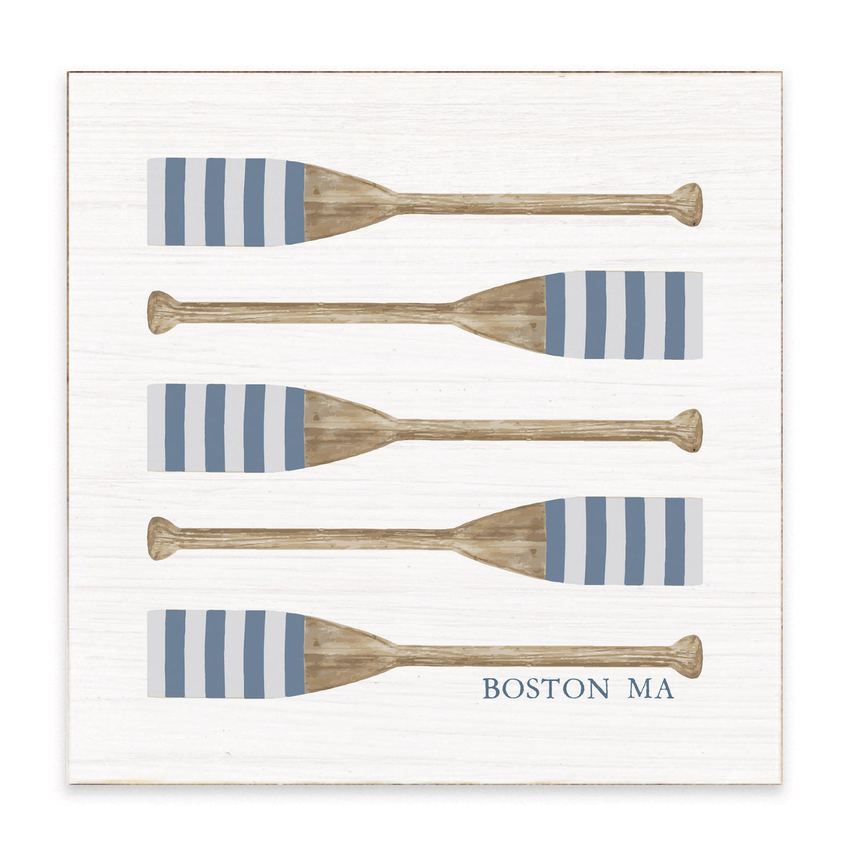 Striped Oars Personalized Block Sign
