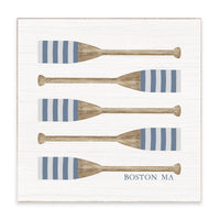 Striped Oars Personalized Block Sign