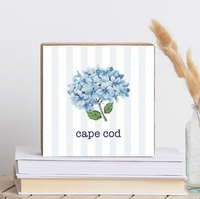 Endless Summer Hydrangea Personalized Wood Block