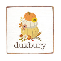 Harvest Pumpkins Personalized Block Sign