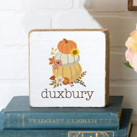 Harvest Pumpkins Personalized Block Sign