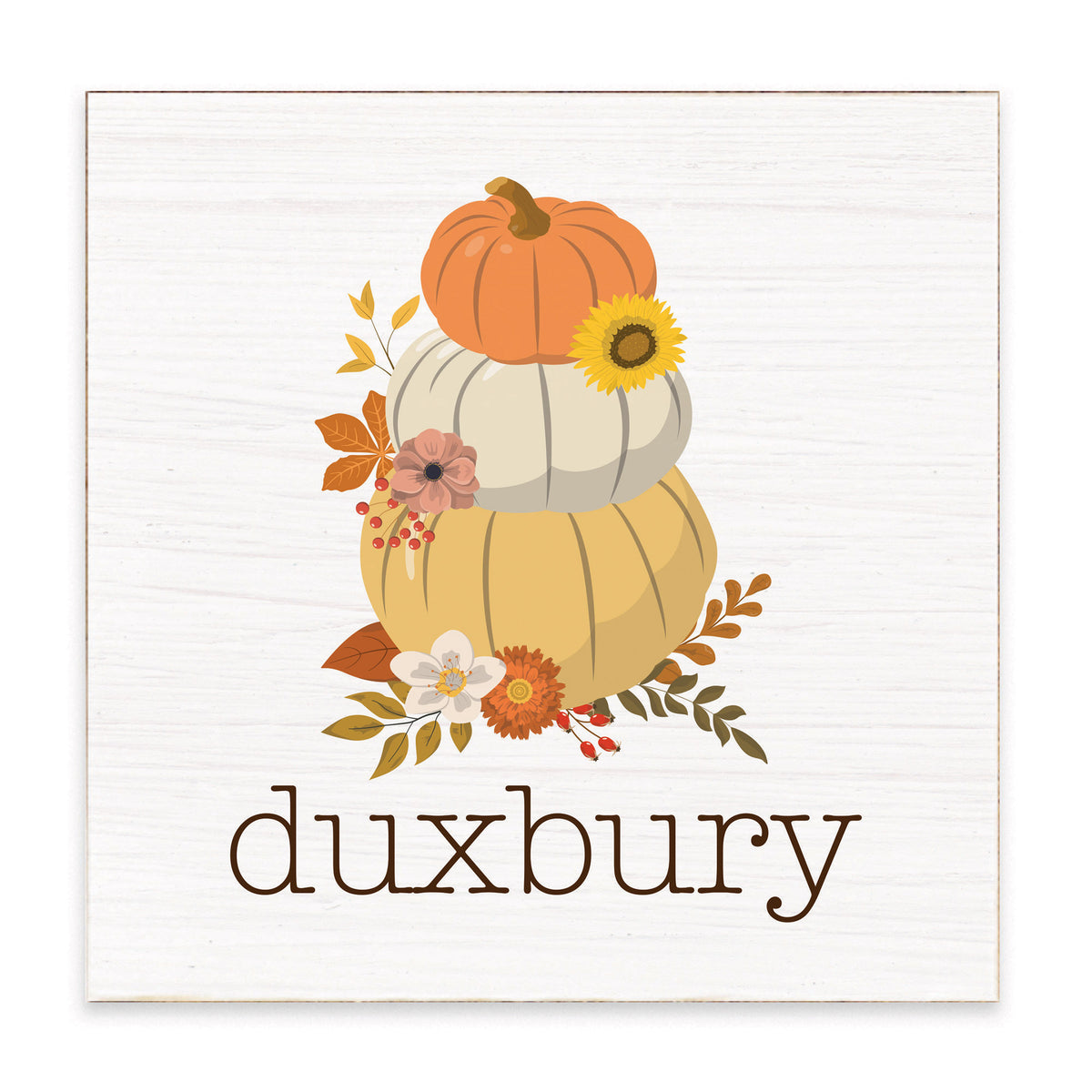 Harvest Pumpkins Personalized Block Sign