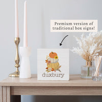 Harvest Pumpkins Personalized Block Sign